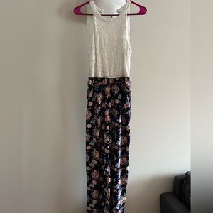 Francesca’s Floral Jumpsuit